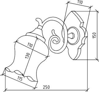 Бра Boheme Medici бронза 752